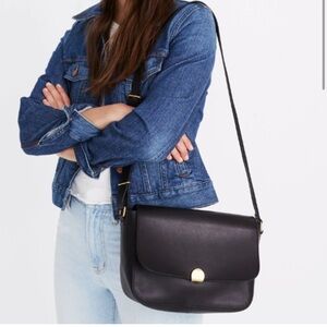 Madewell Black Leather Purse “The Abroad”